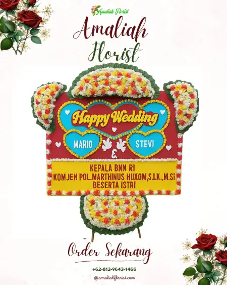 Papan Bunga Pernikahan Bandarasri